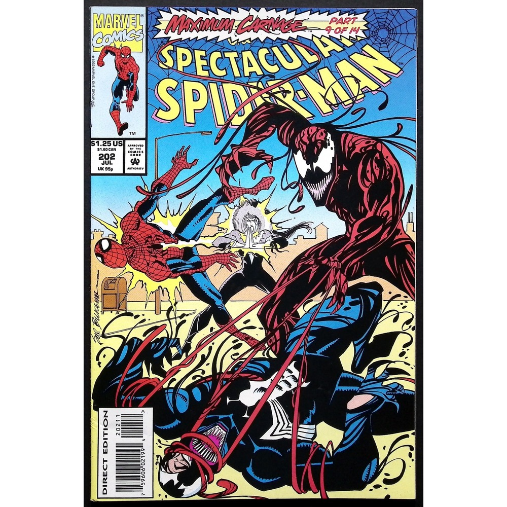 Spectacular Spider Man #202 Maximum Carnage Part 9 Comic Book Marvel‎ 1993 Venom
